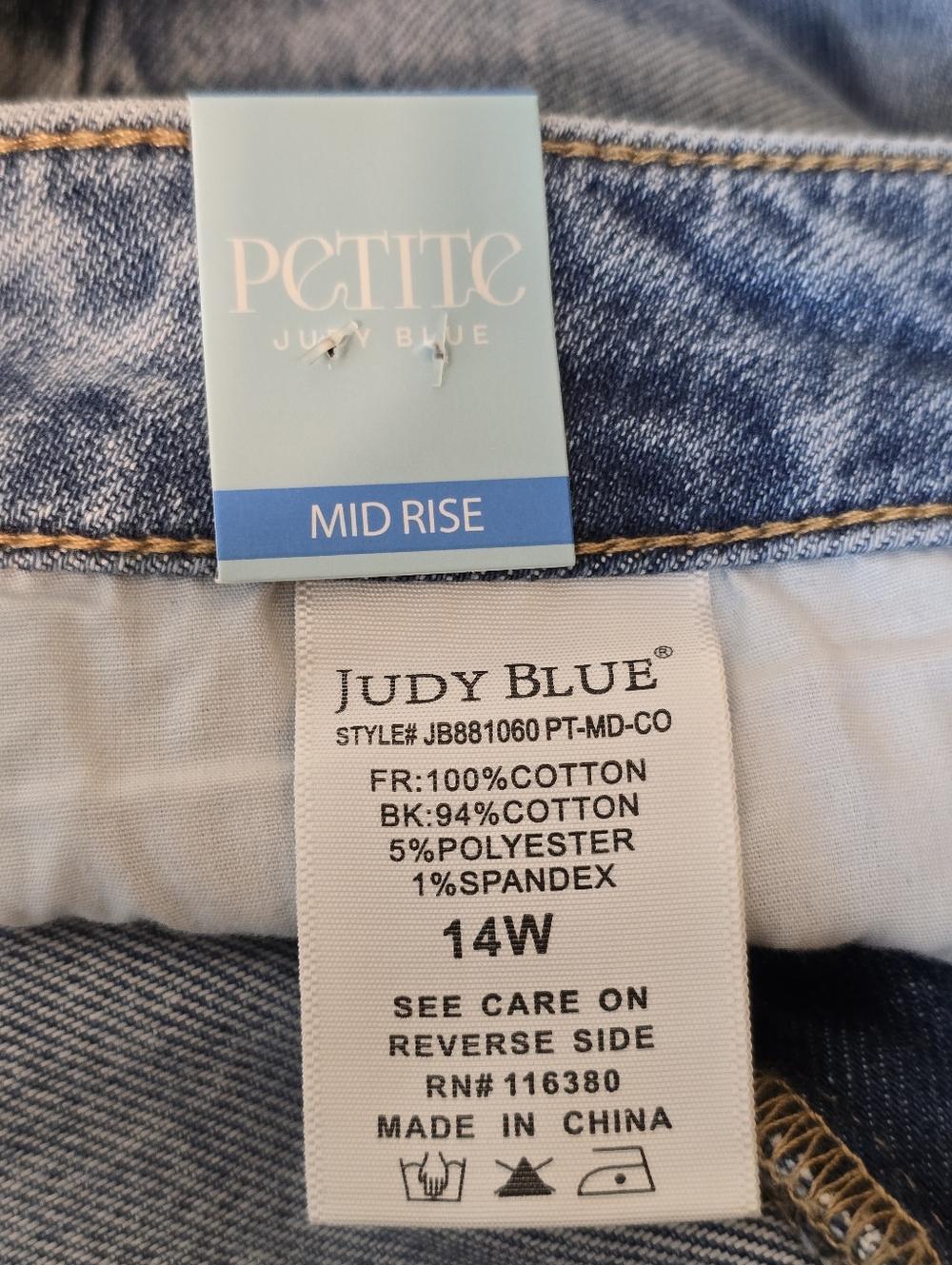 Judy Blue Mid Rise Rigid Magic Destroy Straight 14W Denim Jeans 881060 - Picture 9 of 16